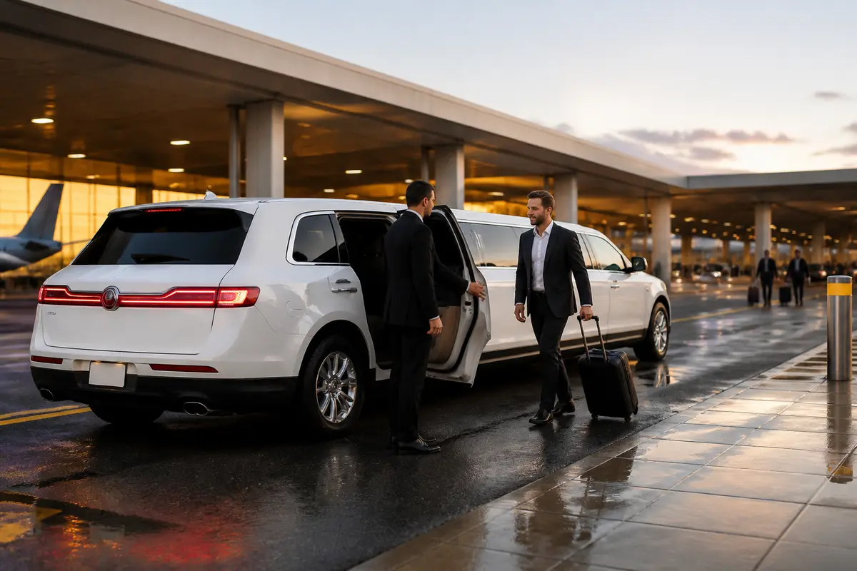 Luxury vehicle waiting for passengers near a New York City event venue