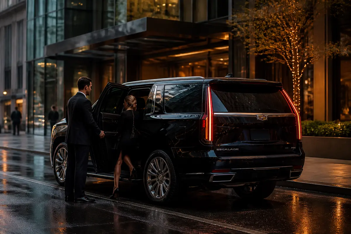 Comfortable luxury sedan interior with spacious rear seating