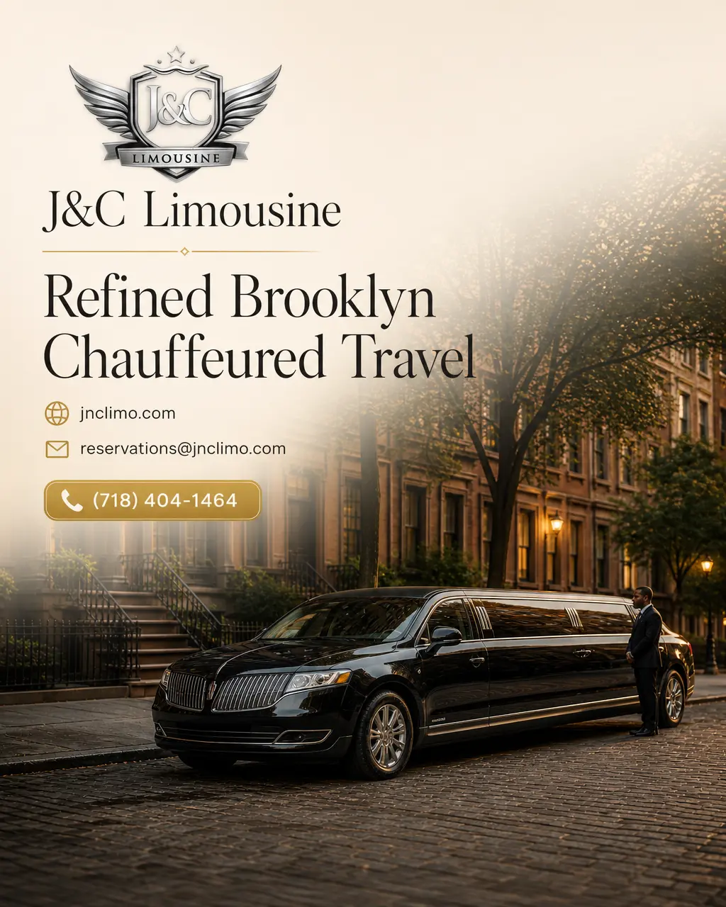 Black Lincoln MKT stretch limousine on a Brooklyn street