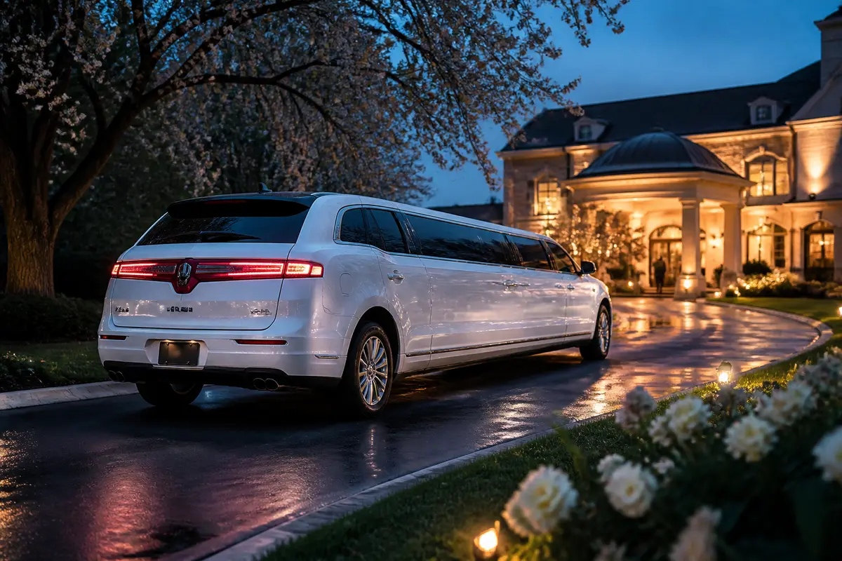 Chauffeur checking a prom night itinerary with multiple planned stops